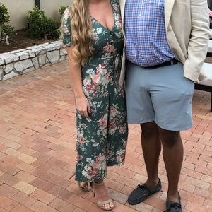 Green Floral Jumpsuit